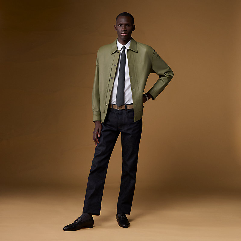 シルクツイルタイ 《ユニ・シェヴロン》 - レッド | Hermès - エルメス